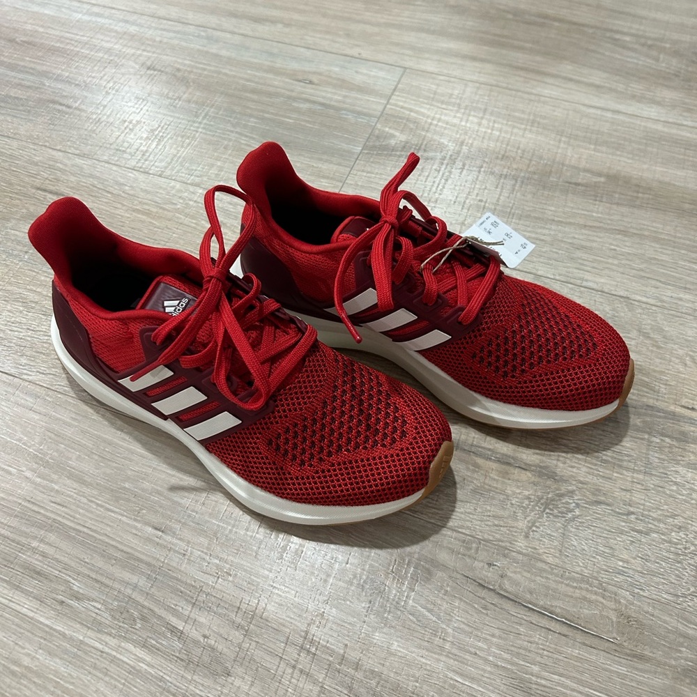 Adidas Kids Red and White Sneakers
